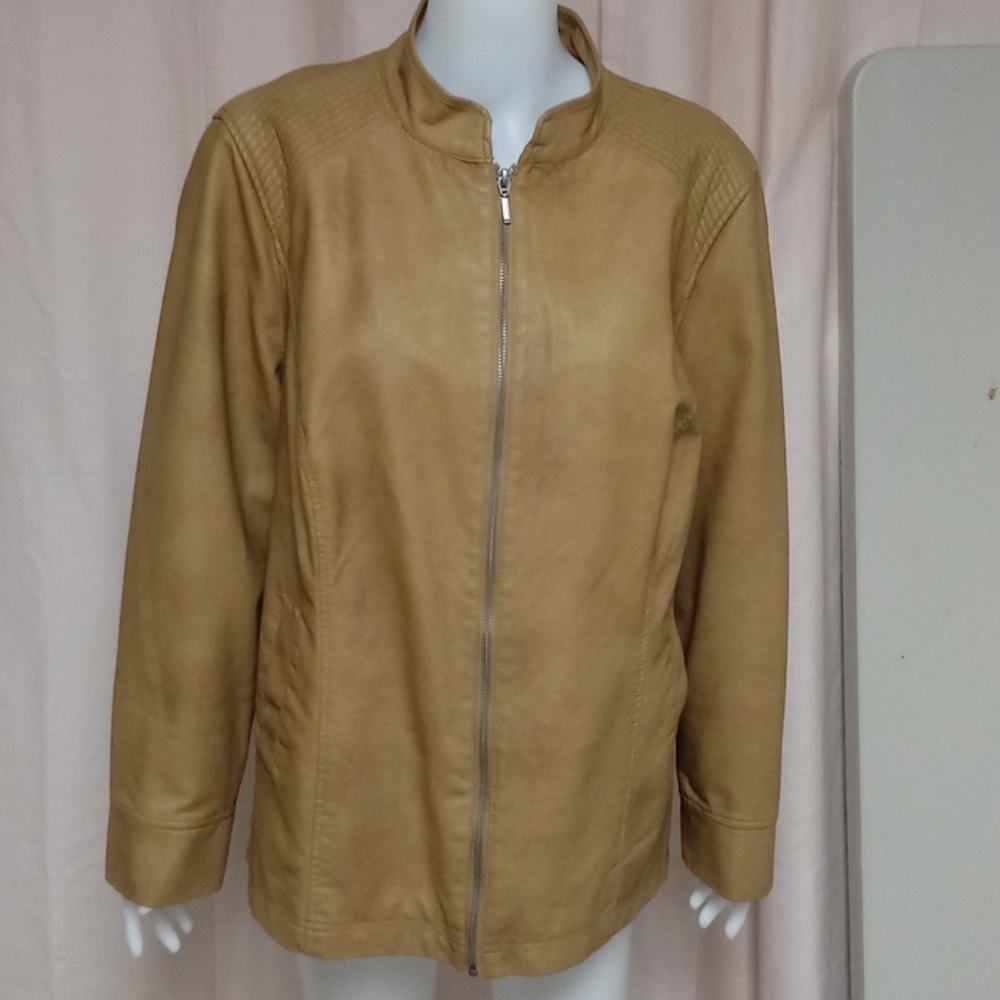 CJ Banks Faux Leather Jacket #16608